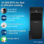 Aire acondicionado portátil - ERIKSSØN Silent Comfort Series Mobile Air conditioner Negro, 10000 fg/h, 30 m², 61 dB(A), Negro - Imagen 2
