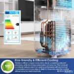 Aire acondicionado portátil - ERIKSSØN Silent Comfort Series Mobile Air conditioner Negro, 10000 fg/h, 30 m², 61 dB(A), Negro - Imagen 7