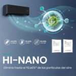 Aire acondicionado Split 1 x 1 - Hisense Uni Pure HB35, 3000 fg/h, Wi-Fi, Filtro Hi Nano, IA Smart, Negro - Imagen 3