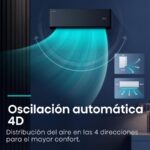 Aire acondicionado Split 1 x 1 - Hisense Uni Pure HB35, 3000 fg/h, Wi-Fi, Filtro Hi Nano, IA Smart, Negro - Imagen 6
