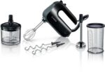 Amasadora de mano - BOSCH MFQ4980B- 850W, 850 W, 5 velocidades, Negro
