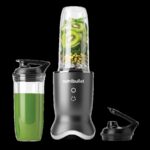 Batidora de vaso - nutribullet Ultra 1200W NB1206DGCC , Batidora personal, Táctil, Silenciosa, Tapas para llevar, 0.9 l/0.7 l, Gris oscuro