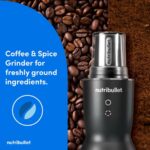Batidora de vaso - nutribullet Ultra Plus+, Sistema 3 en 1 compacto, 1200 W, 0.9 l, Procesador de alimentos, Molinillo, Batidora, Gris oscuro - Imagen 8