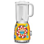Batidora de vaso - SMEG BLF01DGEU, 800 W, 0.7 l, Amarillo