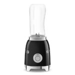 Batidora de vaso - SMEG PBF01BLEU, 300 W, 0.6 l, Negro
