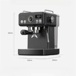 Cafetera espresso manual - HIBREW H10A, 20 bar, 240 V, 2 tazas, negro - Imagen 2