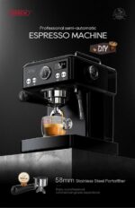 Cafetera espresso manual - HIBREW H10A, 20 bar, 240 V, 2 tazas, negro - Imagen 8