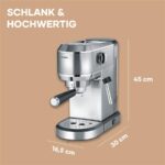 Cafetera espresso - SEVERIN KA 5997, 20 bar, 1,350 W, 10 tazas, Gris - Imagen 2