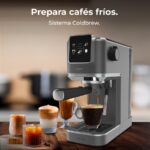 Cafetera express - Cecotec Cafelizzia ColdBrew, 20 bares, 1.2L, Doble salida, Vaporizador orientable, Sistema ColdBrew, Desmontable, Negro - Imagen 2