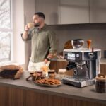 Cafetera express - Cecotec Power Espresso 20 Barista Steel & Grind, 20 Bares, Molinillo integrado, Vaporizador, Doble Thermoblock, 2200 W, Plata - Imagen 8