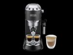 Cafetera express - De'Longhi Dedica EC685.BK, 1300 W, 15 bar, Thermoblock, Espresso manual, Función 2 tazas, Negro