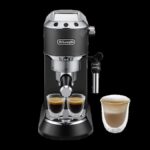 Cafetera express - De'Longhi Dedica EC685.BK, 1300 W, 15 bar, Thermoblock, Espresso manual, Función 2 tazas, Negro