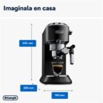 Cafetera express - De'Longhi Dedica EC685.BK, 1300 W, 15 bar, Thermoblock, Espresso manual, Función 2 tazas, Negro - Imagen 6