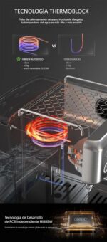 Cafetera express - HIBREW H10A, 19 bar, 1350 W, 350 ml, Astilla - Imagen 6