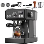 Cafetera express - HIBREW H10A, 19 bar, 1350 W, 350 ml, Astilla