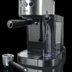 Cafetera express - KOENIC KEM 2024 M, 20 bar, 1470 W, Función 2 Tazas, Depósito de leche 700ml, Inox
