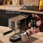 Cafetera express - Krups Virtuoso+ XP444C, 1400 W, 15 Bar, 1 L, Thermoblock, Apagado automático, Acero Inox - Imagen 3