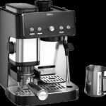 Cafetera express - Ninja LUXE™ Mini, 20 bar, 1650 W, Molinillo integrado, Plata y negra