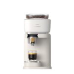 Cafetera express - Philips Baristina BAR302/20, De grano, Molinillo cerámico, 16 bares, Depósito 1,2L, Blanca con portafiltro madera, Espresso en 60 s
