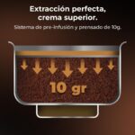 Cafetera superautomática - CECOTEC 119706-CREMMAET CUBE RED, 19 bar, 1350 W, 0 l, 1 tazas, Rojo - Imagen 4
