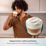 Cafetera superautomática - Cecotec Cremmaet Lungo Latte, Depósito de leche, 19 bares, 7 bebidas, Molinillo Acero inoxidable, depósito 2 L, Negro - Imagen 8