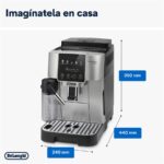 Cafetera superautomática - De'Longhi Magnifica Start Milk, ECAM220.80.SB, 1450W, 15bar, Molinillo integrado,Depósito leche,Táctil, Espumado automático - Imagen 6