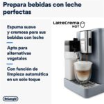 Cafetera superautomática - De'Longhi Rivelia EXAM440.55.G, 1450W, 19 bar, Molinillo integrado, LatteCremaHot, Depósito leche, Táctil, 16 recetas, Gris - Imagen 4