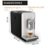 Cafetera superautomática - KRUPS My Coffee EA201B, 3 recetas de café, Táctil, Molinillo, Bandeja de goteo extraíble, Compacta, 15 bares, Gris - Imagen 10