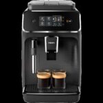 Cafetera superautomática - Philips EP2225/10, Serie 2200, 1500 W, 15 bares, molinillo cerámico, espumador leche, AquaClean, 1,8 L, Negro Mate