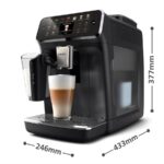 Cafetera superautomática - Philips EP4441/50, LatteGo, SilentBrew, 20 Bebidas, 15 bar, AquaClean, Molinillo Cerámico, Aroma Extract, Negro - Imagen 4