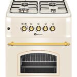 F5S40G2C Solthermic - Cocina de gas, 50 cm, Crema - Imagen 2