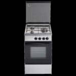 Jocel JFG3 007599 - Cocina de gas, 3 fuegos, 54 L, 52 cm, Plata