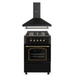 PF6S40G2H90PR Solthermic - Cocina de gas, 60 L, 60 cm, Negro