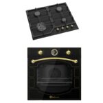 PNBE6RBLSA022W Solthermic - Cocina de gas, 52 L, 90 cm, Negro