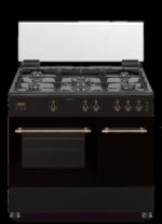 Infiniton CCRST90EPH - Cocina de gas, 5 fuegos, 59 L, 90 cm, Negro