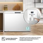 Hisense FT386D4AWLYE - Congelador horizontal, 84.7 cm, 297 L, Blanco - Imagen 8