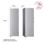 LG GFM61MBCSF - Congelador vertical No Frost, 186 cm, 324 L, Inox texturizado antihuellas - Imagen 3