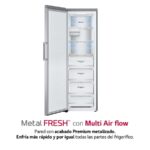 LG GFM61MBCSF - Congelador vertical No Frost, 186 cm, 324 L, Inox texturizado antihuellas - Imagen 6