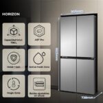Haier Horizon HCR59F18DNMM - Frigorífico americano No Frost, 182.5 cm, 706 L, Acero inoxidable - Imagen 14
