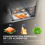 Haier Horizon HCR59F18DNMM - Frigorífico americano No Frost, 182.5 cm, 706 L, Acero inoxidable - Imagen 15