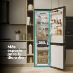Candy City Fresco CNCQ2T518EX - Frigorífico combi No Frost, 182.5 cm, 279 L, Inox - Imagen 4