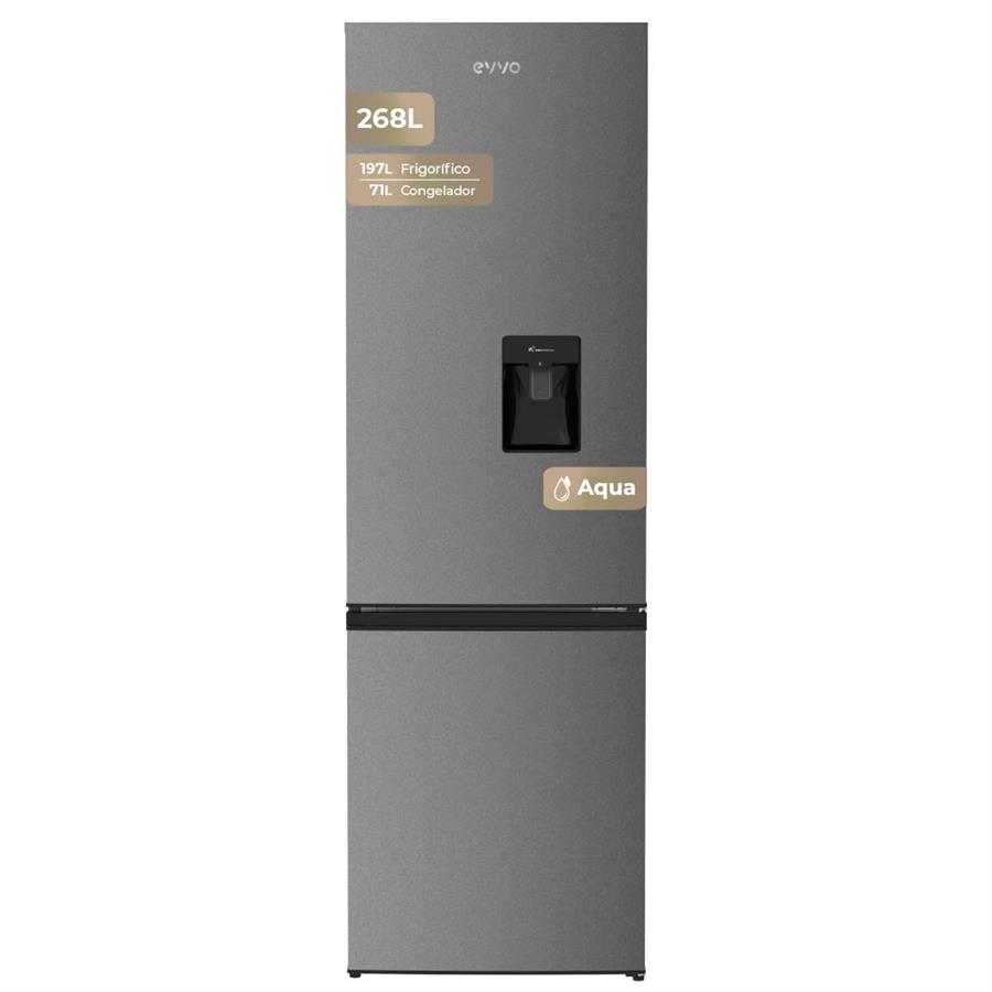 frigor-fico-combi-evvo-f51s-pro-aqua-no-frost-altura-1780-mm-181917994-1 EVVO F51S Pro Aqua - Frigorífico combi No Frost, 178 cm, Inox - Imagen 1