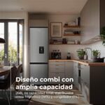 EVVO F51S Pro Aqua - Frigorífico combi No Frost, 178 cm, Inox - Imagen 2