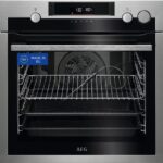 Horno a vapor - AEG BSE572360M, Multifunción, Pirolítico, 72 l, Sonda térmica, 60 cm, Inox