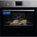 Horno - AEG GU5PB43FSM, Multifunción, Pirolítico, 72 l, Función Grill, 60 cm, INOX Antihuellas