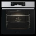 Horno - Hisense BI62216AXE2, Multifunción, Hidrolítica, 77 L, Cocción simultanea x 5, Guía telescopica, 59.5 cm, Acero Inox