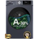 CHiQ CFL100-14586IM3XA - Lavadora de carga frontal, 10 kg, 1400 rpm, Gris oscuro