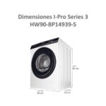 Haier HW90-BP14939-S - Lavadora de carga frontal, 9 kg, 1400 rpm, Blanco - Imagen 16