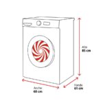 Haier HW90-BP14939-S - Lavadora de carga frontal, 9 kg, 1400 rpm, Blanco - Imagen 2
