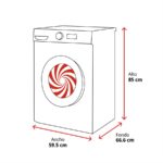 Haier HW120-B14367U-IB - Lavadora de carga frontal, 12 kg, 1400 rpm, Blanco - Imagen 2